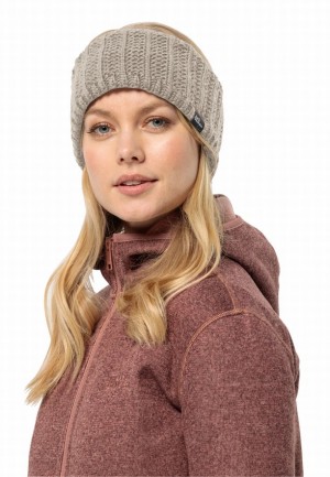 Bandeau Jack Wolfskin Highloft Knit Femme Grise | 51828672