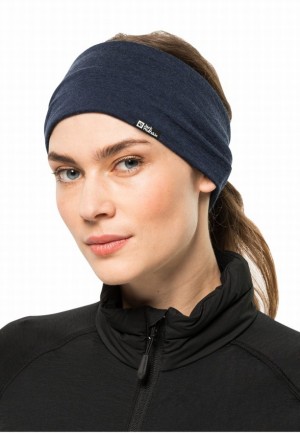 Bandeau Jack Wolfskin Merino Femme Bleu Marine | 50084838