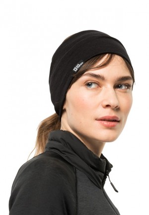 Bandeau Jack Wolfskin Merino Homme Noir | 54547680
