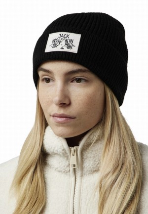 Bonnet Jack Wolfskin Badge Homme Noir | 34637839