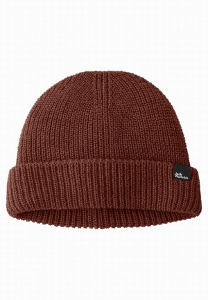 Bonnet Jack Wolfskin Fischer Femme Rouge | 92901501
