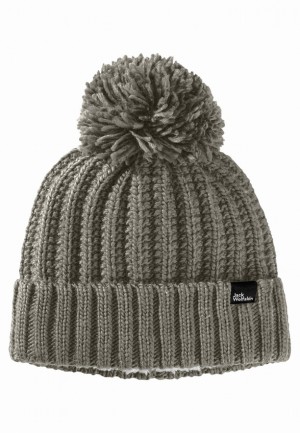 Bonnet Jack Wolfskin Highloft Knit W Homme Kaki | 47562003