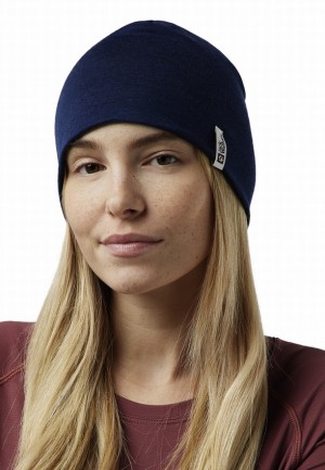 Bonnet Jack Wolfskin Merino Femme Bleu Marine | 39373835