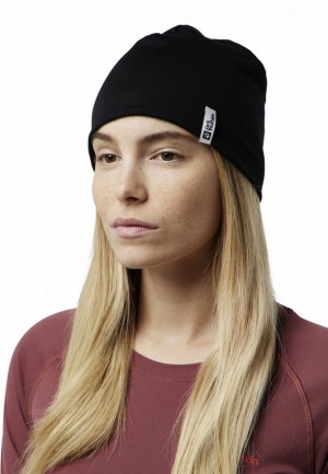 Bonnet Jack Wolfskin Merino Homme Noir | 97767580