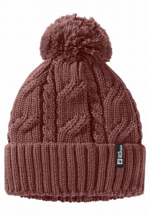 Bonnet Jack Wolfskin Pompom Femme Rouge | 14015375