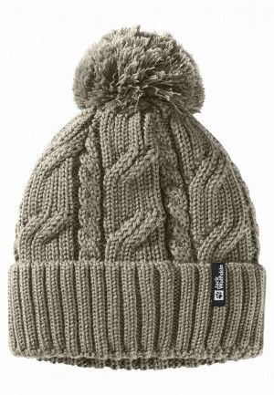 Bonnet Jack Wolfskin Pompom Homme Grise | 94320497