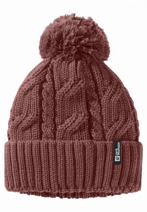 Bonnet Jack Wolfskin Pompom Homme Rouge | 23408434