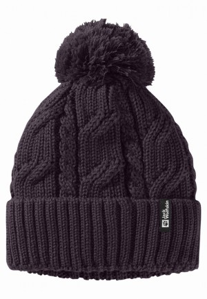 Bonnet Jack Wolfskin Pompom Homme Violette | 31377643