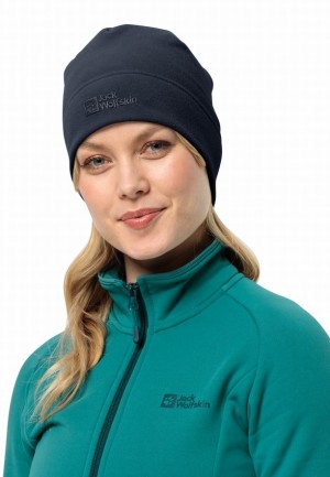 Bonnet Jack Wolfskin Real Stuff Femme Bleu Marine | 18179258