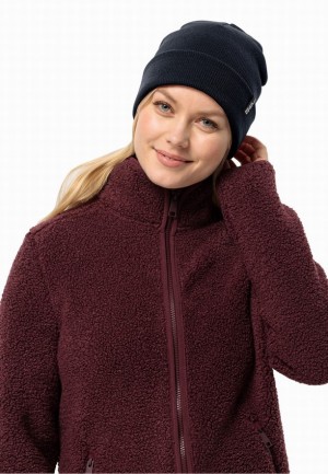 Bonnet Jack Wolfskin Rib Femme Bleu Marine | 39790377