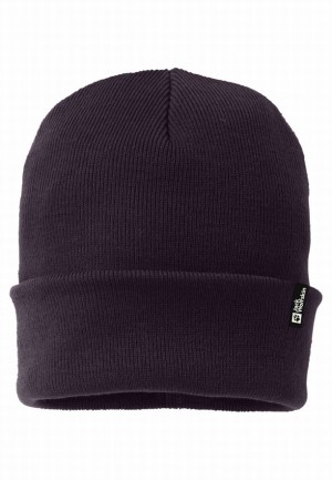 Bonnet Jack Wolfskin Rib Femme Violette | 50623530