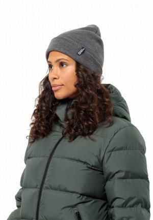 Bonnet Jack Wolfskin Rib Homme Grise | 88790930