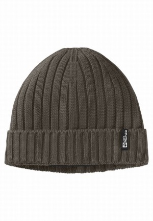 Bonnet Jack Wolfskin Rib Knit Femme Cafe | 71434652