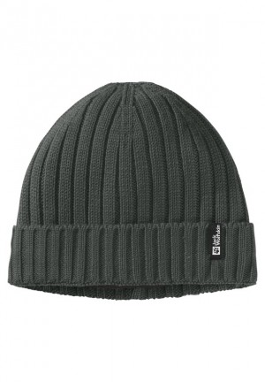 Bonnet Jack Wolfskin Rib Knit Homme Vert | 11337704