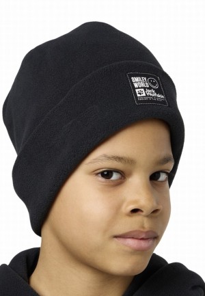 Bonnet Jack Wolfskin Smileyworld Teen Homme Noir | 14929586