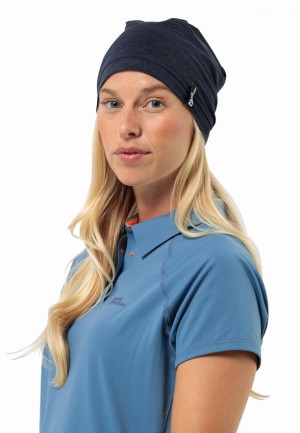 Bonnet Jack Wolfskin Travel Homme Bleu Marine | 99122310
