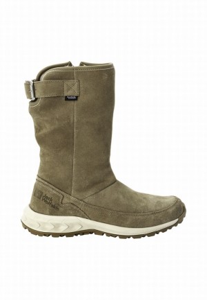 Botte Hiver Jack Wolfskin Queenstown Texapore Boot H Femme Vert Olive | 43361092