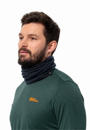 Cache-Cou Jack Wolfskin Merino Homme Bleu Marine | 97498842