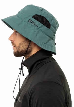 Chapeau Bucket Jack Wolfskin Vent Homme Vert | 49287210