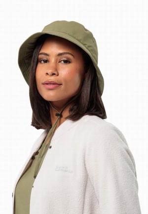 Chapeaux Jack Wolfskin Sun Femme Vert Olive | 59211424