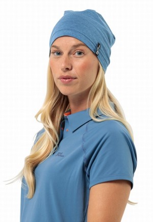 Chapeaux Jack Wolfskin Travel Femme Bleu | 59810458