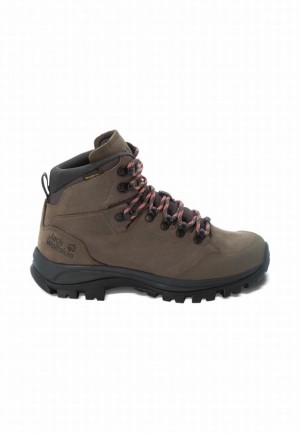Chaussure de Randonnée Jack Wolfskin Rebellion Texapore Mid Femme Marron | 69118532