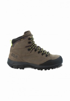 Chaussure de Randonnée Jack Wolfskin Rebellion Texapore Mid Homme Kaki | 54342682