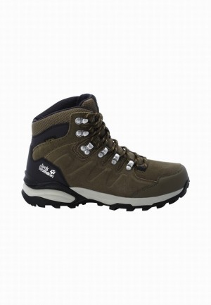 Chaussure de Randonnée Jack Wolfskin Refugio Texapore Mid Femme Marron | 21654882
