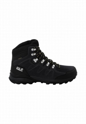 Chaussure de Randonnée Jack Wolfskin Refugio Texapore Mid Homme Noir | 30590585