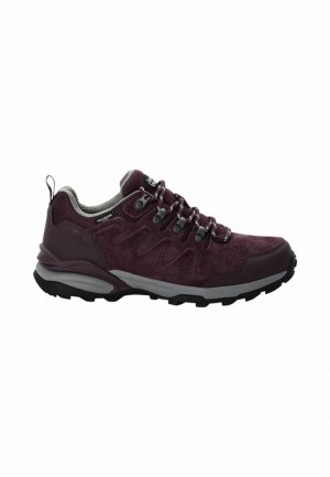 Chaussure de Randonnée Jack Wolfskin Refugio Texapore Low Femme Bordeaux | 81604158