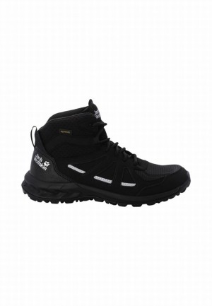 Chaussure de Randonnée Jack Wolfskin Woodland 2 Texapore Mid Femme Noir | 50065761