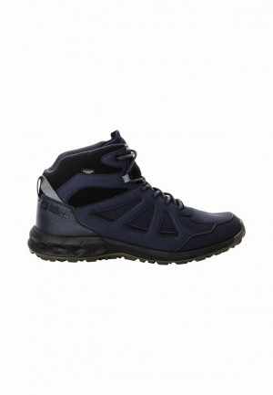 Chaussure de Randonnée Jack Wolfskin Woodland 2 Texapore Mid Homme Bleu Marine | 91724340