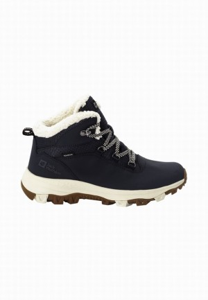 Chaussures D'hiver Jack Wolfskin Everquest Texapore Mid Femme Bleu Marine | 43560666
