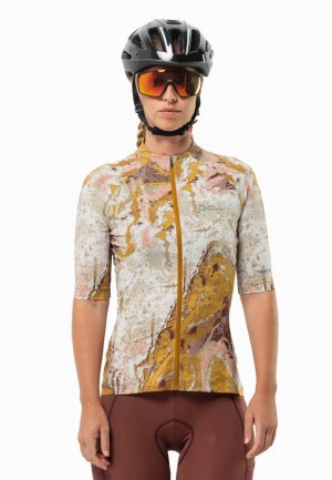 Chemises Jack Wolfskin Gravex Printed Fz S/s Femme Marron | 43863408