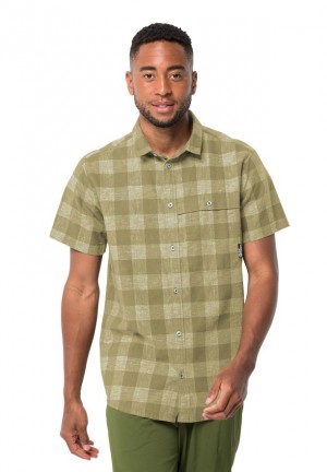 Chemises Jack Wolfskin Highlands Homme Vert Olive | 72888456