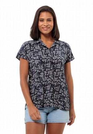 Chemises Jack Wolfskin Sommerwiese Femme Bleu Marine | 18889453