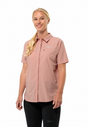 Chemises Jack Wolfskin Vandra S/s Femme Rose | 41637503