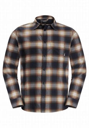 Chemises Jack Wolfskin Wanderweg Homme Bleu Marine | 21698054