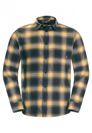 Chemises Jack Wolfskin Wanderweg Homme Jaune | 41170217