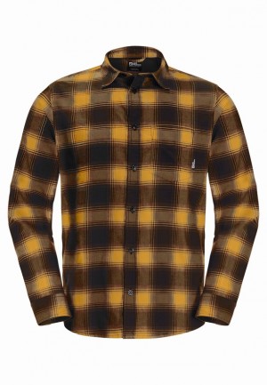 Chemises Jack Wolfskin Wanderweg Homme Jaune | 45725437