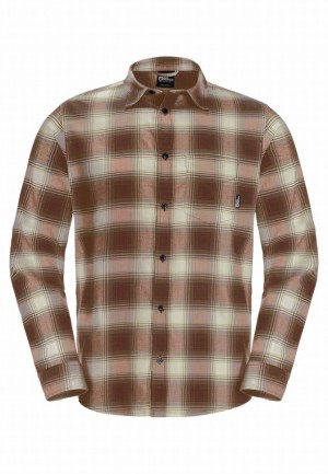 Chemises Jack Wolfskin Wanderweg Homme Rouge | 81455598
