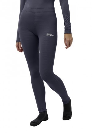 Collant Jack Wolfskin Infinite Warm Femme Bleu Marine | 79908427