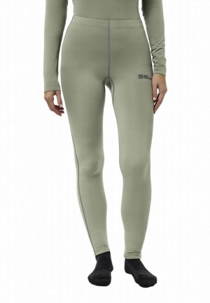 Collant Jack Wolfskin Infinite Warm Femme Grise | 27402554