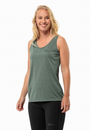 Debardeur Jack Wolfskin Crosstrail Femme Vert | 65737965