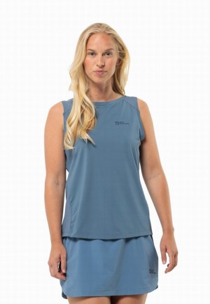 Debardeur Jack Wolfskin Prelight Chill Femme Bleu | 59857193