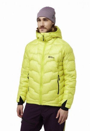 Doudoune Jack Wolfskin Alpspitze Hoody Homme Jaune | 39264329