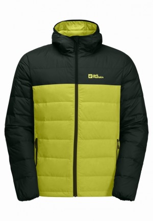 Doudoune Jack Wolfskin Ather Hoody Homme Jaune | 11739434