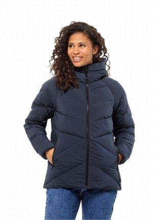 Doudoune Jack Wolfskin Marienplatz Femme Bleu Marine | 20834787