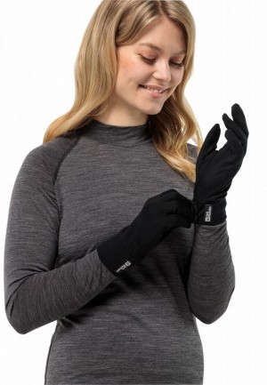 Gant Jack Wolfskin Merino Femme Noir | 32087143