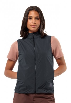 Gilet Jack Wolfskin Bike Commute Wind Femme Noir | 54606536